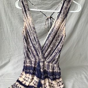 Deep V Tie Dye Romper